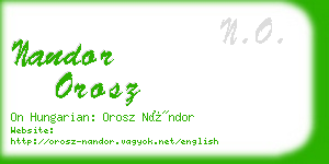 nandor orosz business card